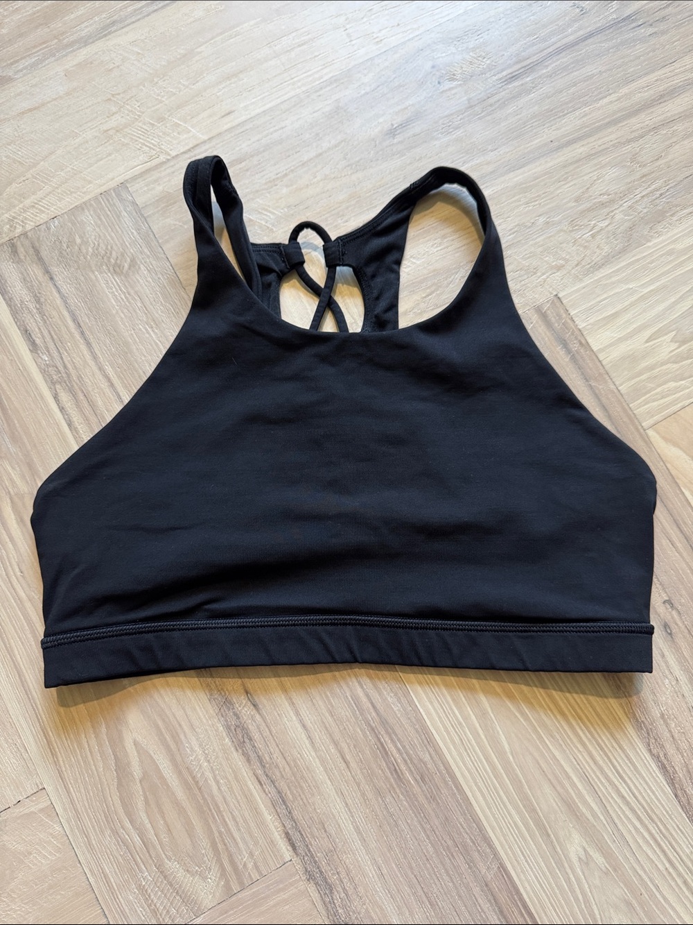 lululemon athletica Black Racerback High-Neck Sports Bra